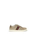 Gucci Beige Fabric Athletic Sneakers - Front view