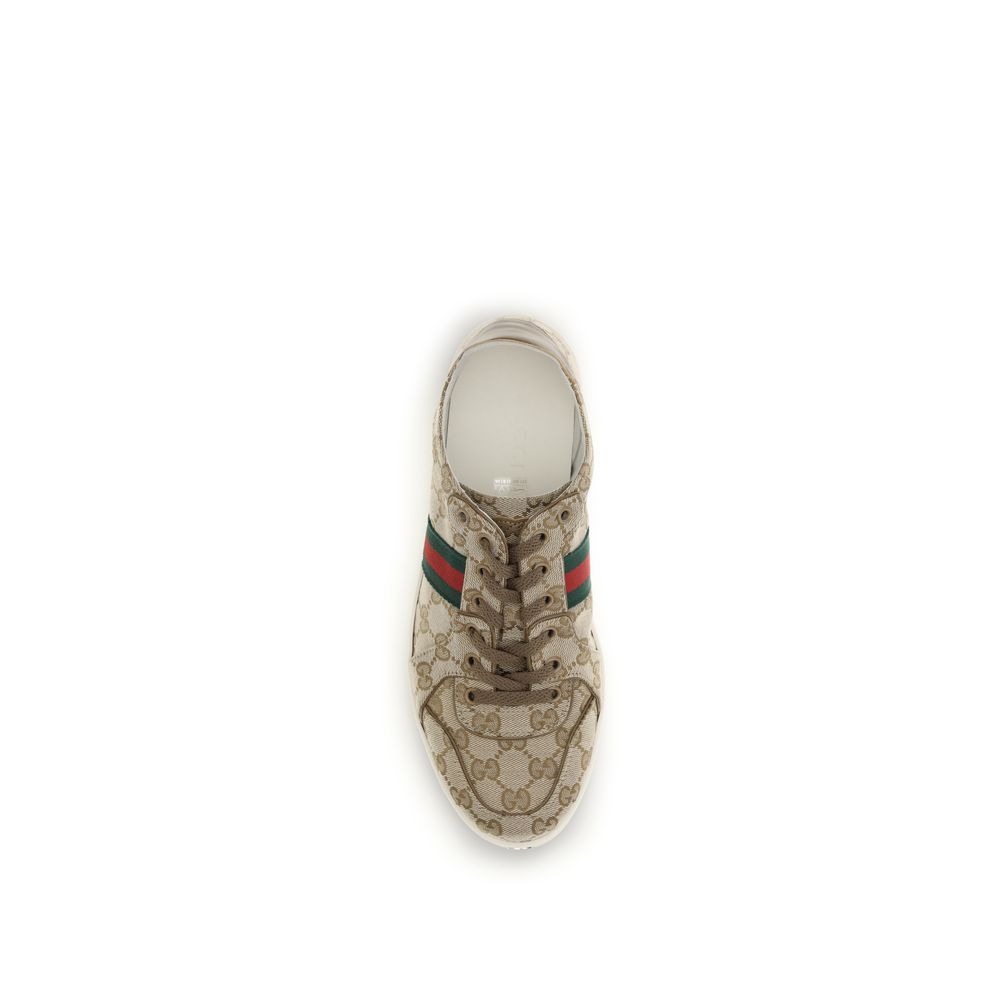 Gucci Beige Fabric Athletic Sneakers - Detail view