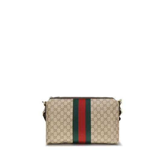 Gucci Beige Cotton Shoulder Bag - AW26 33x20cm - Front view