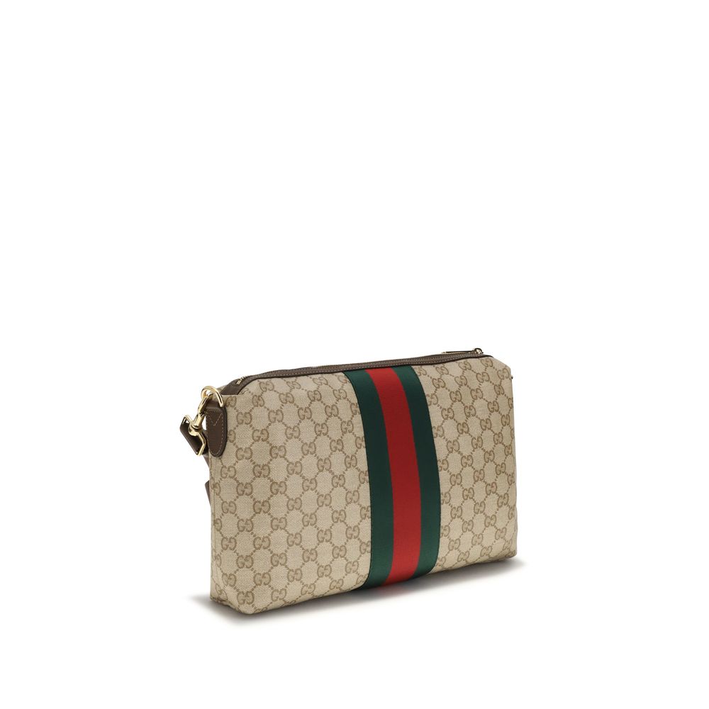 Gucci Beige Cotton Shoulder Bag - AW26 33x20cm - Back view