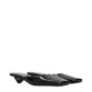 Prada Black Leather Flat Sandals (Ref. PR15582789796105) - Side view