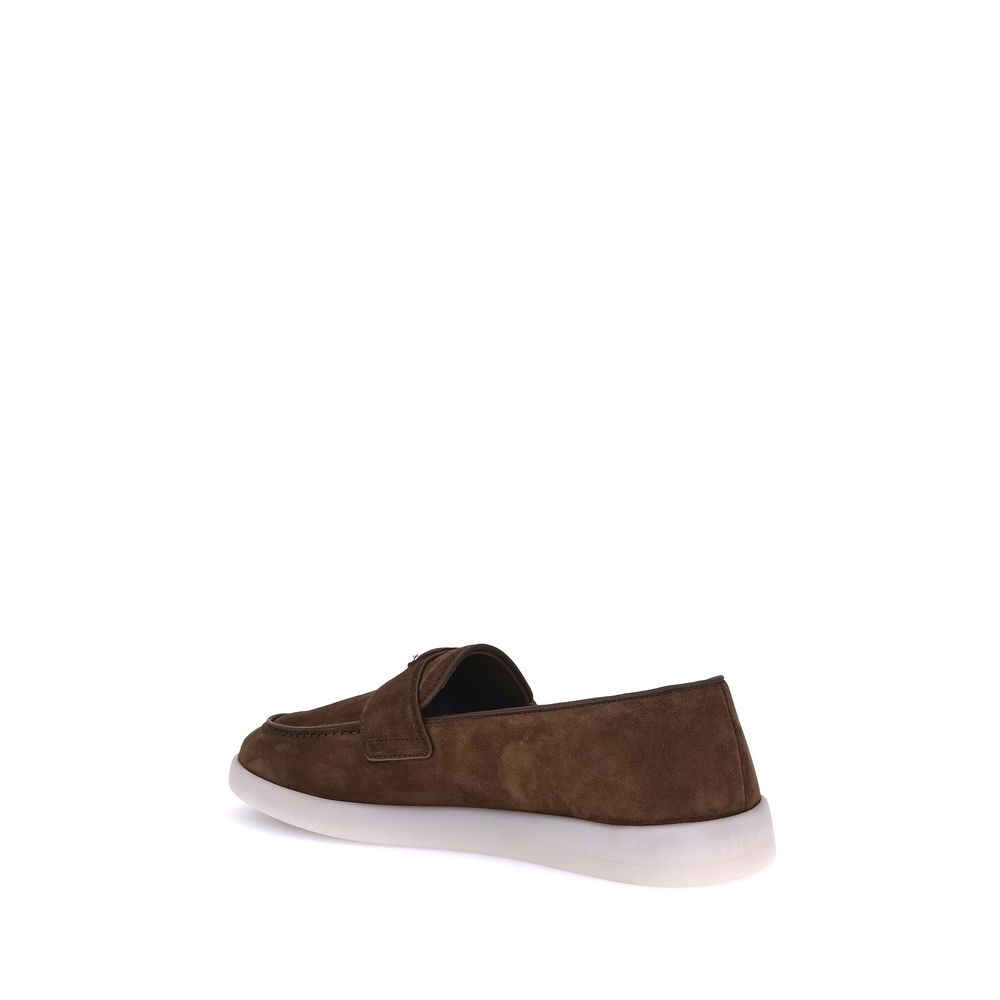 Prada Brown Calf Leather Slip On Loafers - AW26 (Ref. PR2DG124FG001103F0324) - Back view