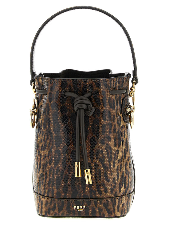 Fendi Brown Velvet Leather Handbag - Front view