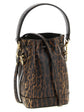 Fendi Brown Velvet Leather Handbag - Side view