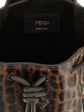 Fendi Brown Velvet Leather Handbag - Detail view