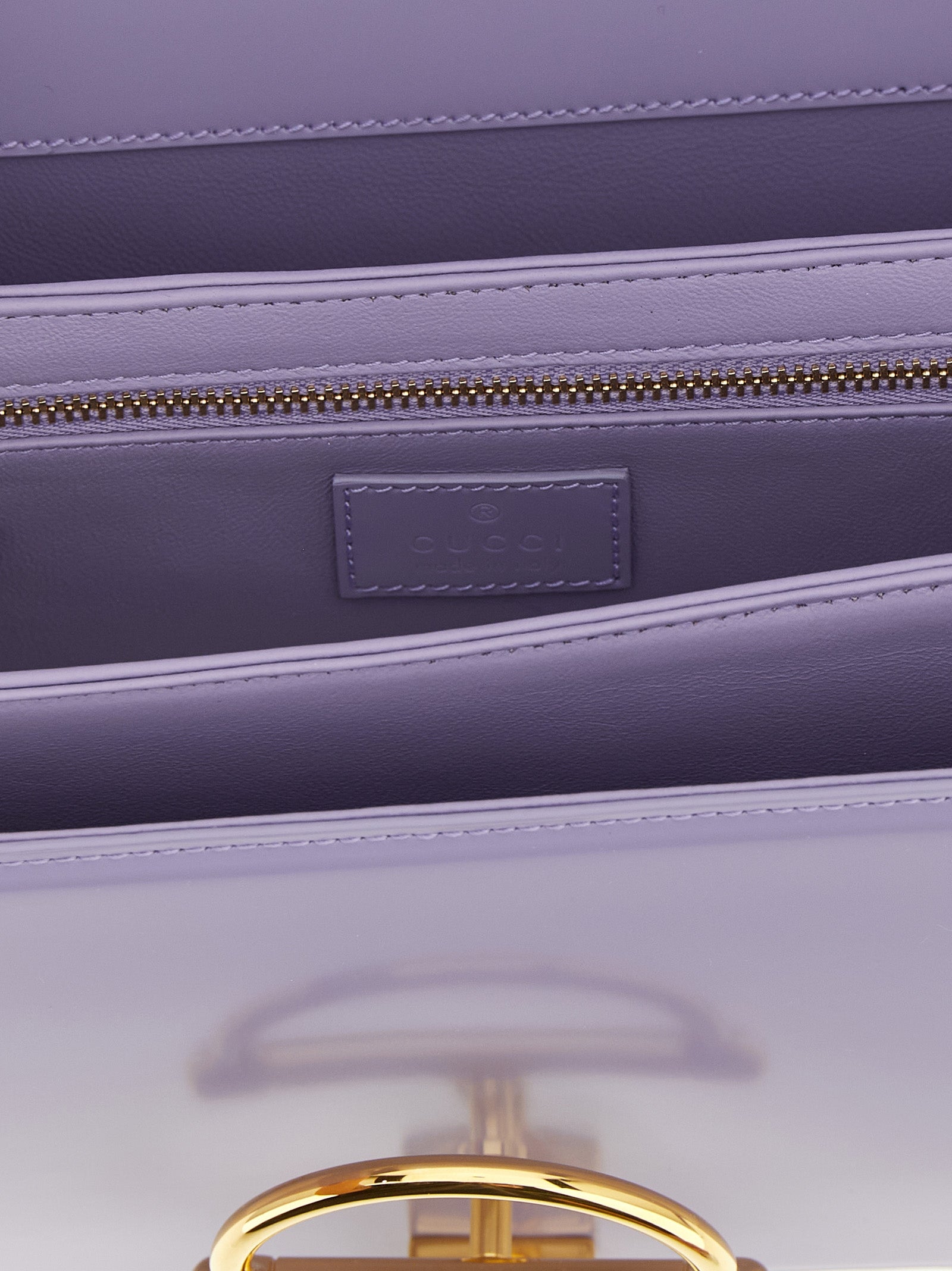 Gucci Purple Calfskin Shoulder Bag - Detail view