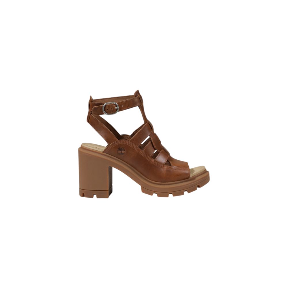 Timberland Beige Leather Strap-On Sandals - Front view