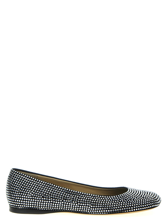 Loewe Black Goatskin Ballet Flats - Front view
