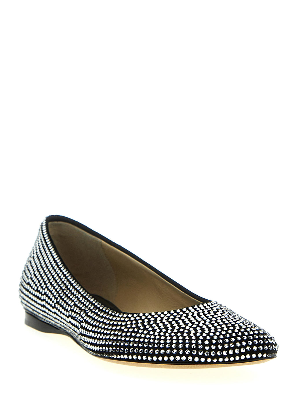 Loewe Black Goatskin Ballet Flats - Side view
