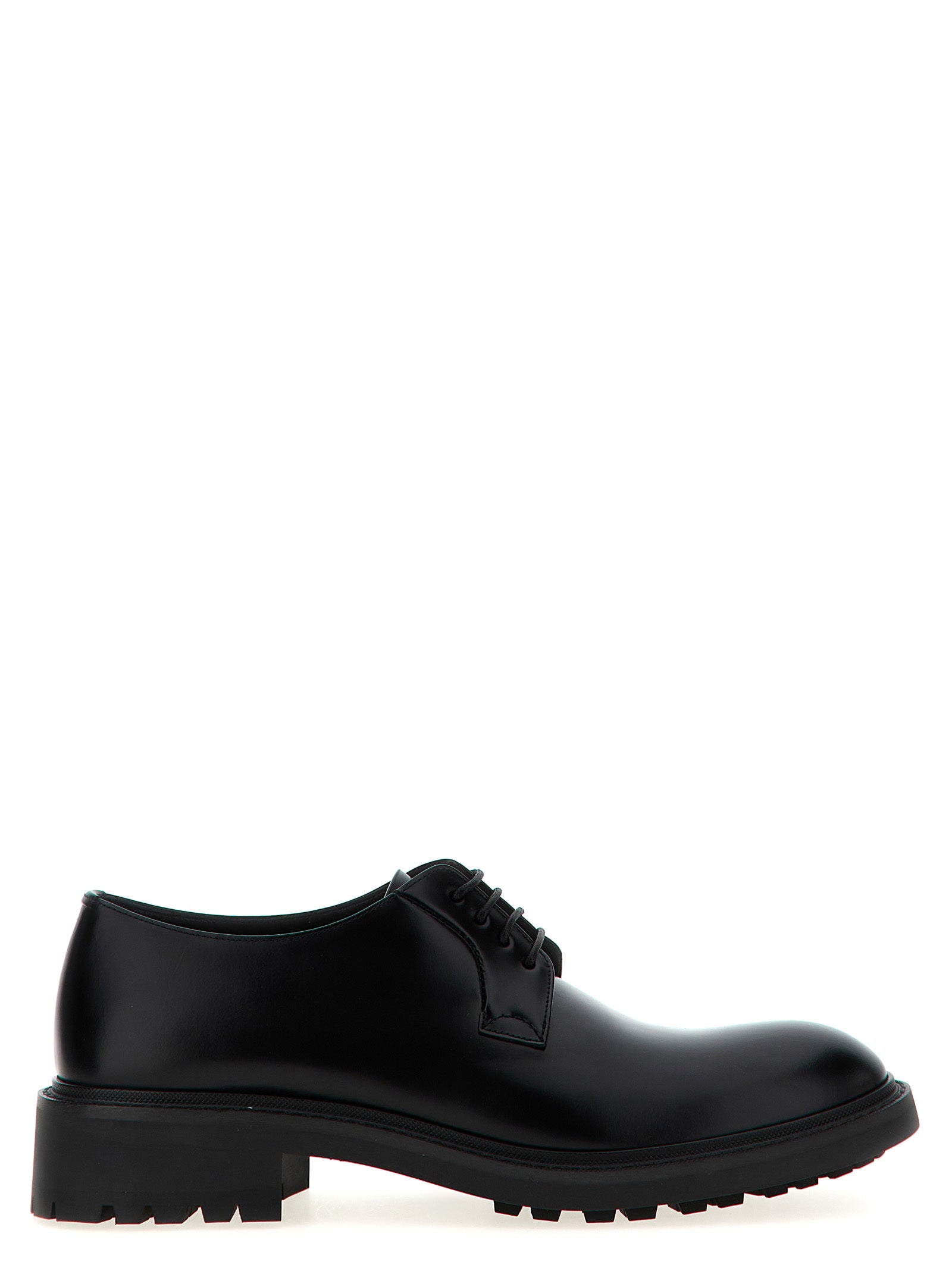 Saint Laurent Black Lamb Leather Oxfords And Derbies - Front view