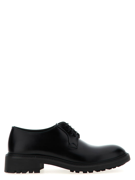 Saint Laurent Black Lamb Leather Oxfords And Derbies - Front view