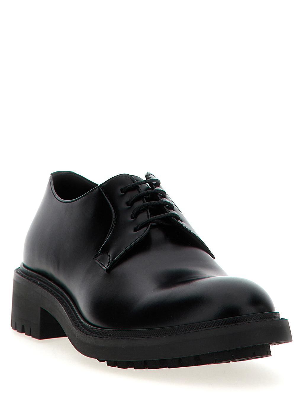 Saint Laurent Black Lamb Leather Oxfords And Derbies - Side view