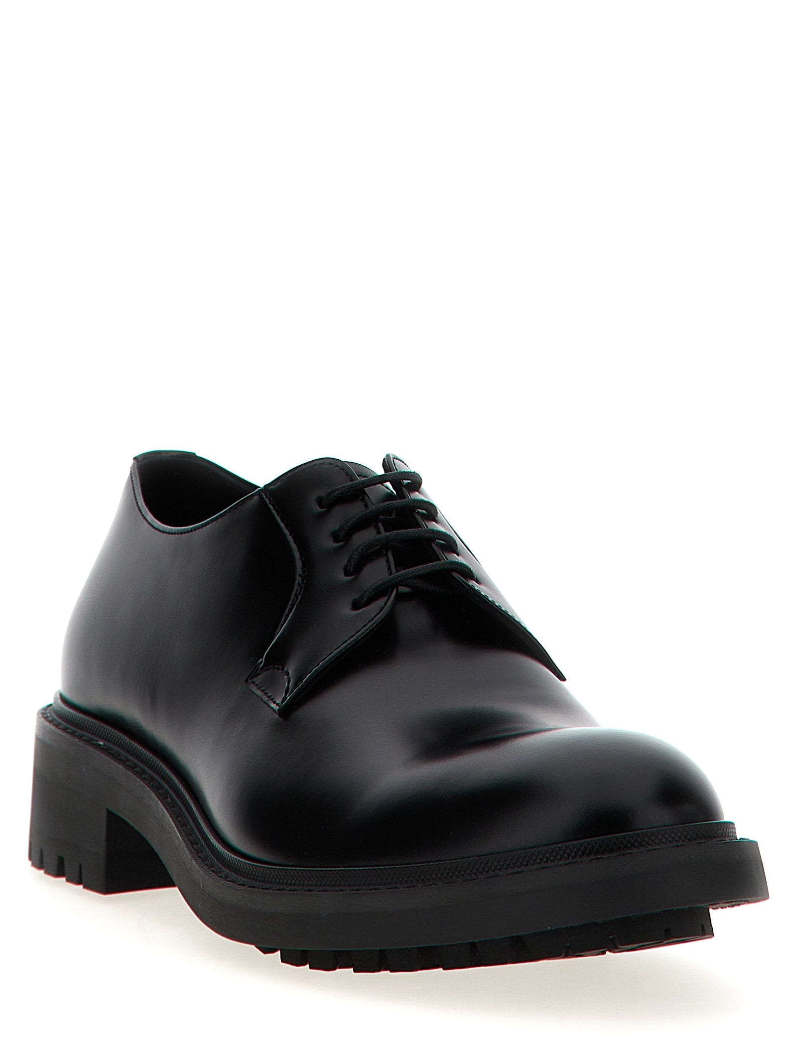 Saint Laurent Black Lamb Leather Oxfords And Derbies - Side view