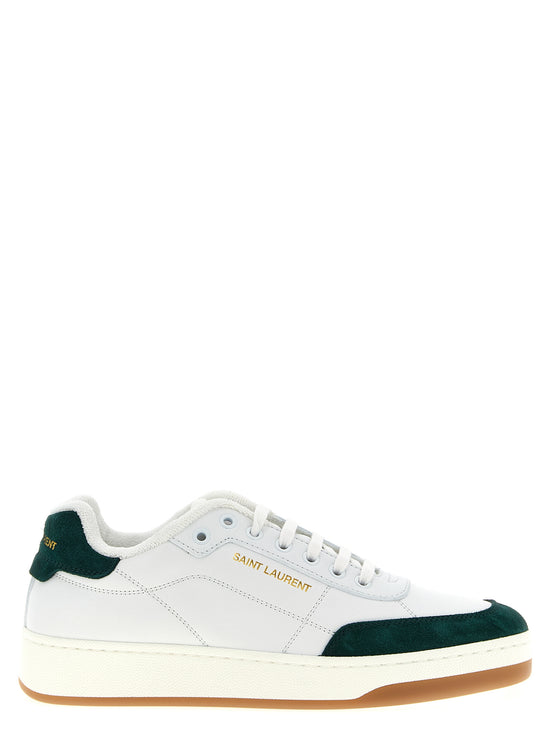 Saint Laurent SL/61 Leather Suede Sneakers - Front view