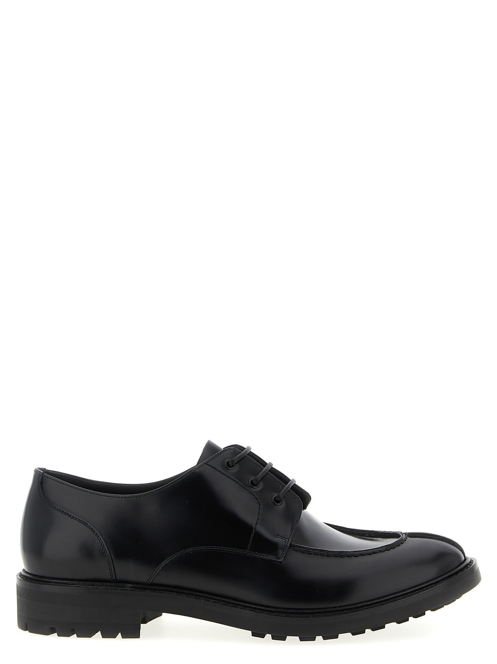Saint Laurent Black Calfskin Oxfords And Derbies - Front view