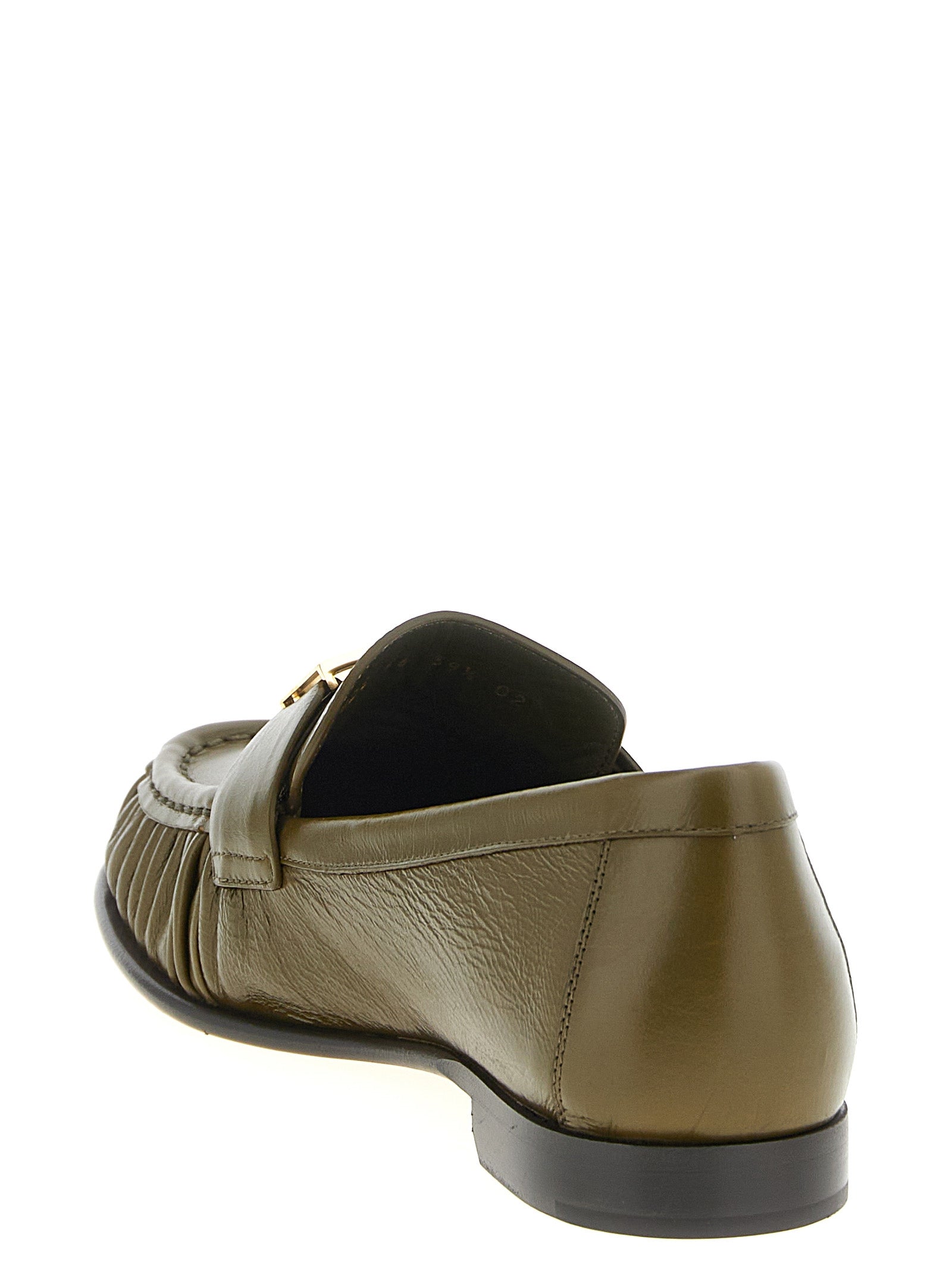 Fendi Bicolor Lamb Leather Slip On Loafers - Back view
