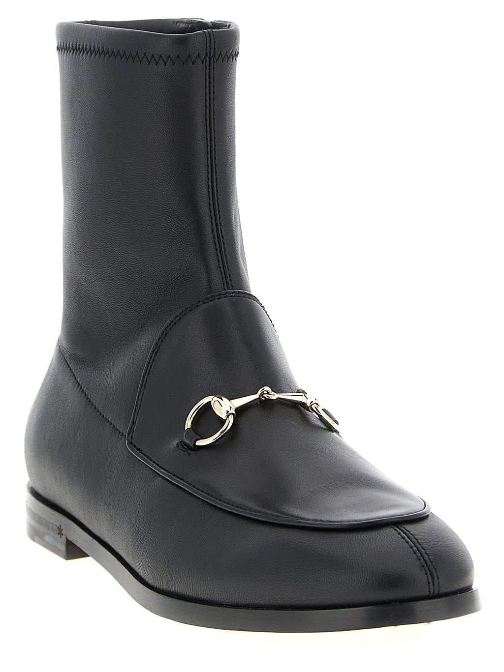 Gucci Black Lamb Leather Ankle Boots - Side view