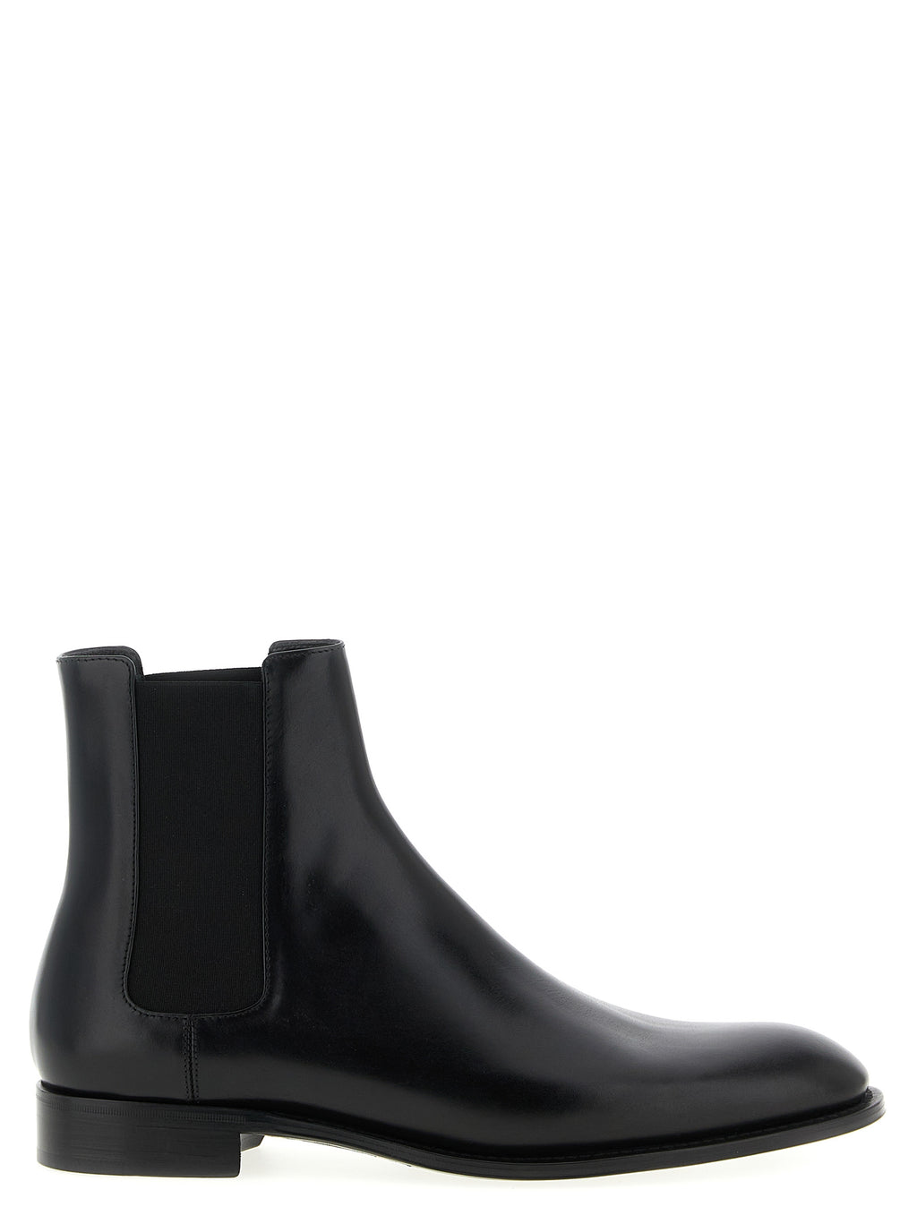 Saint Laurent Black Calfskin Chelsea Boots (Ref. SA323384) - Front view