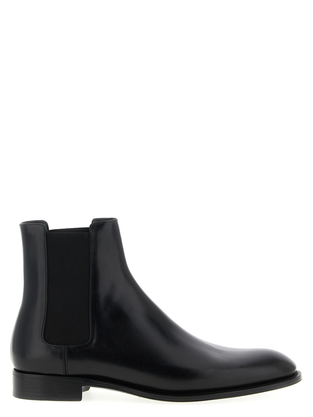 Saint Laurent Black Calfskin Chelsea Boots (Ref. SA323384) - Front view