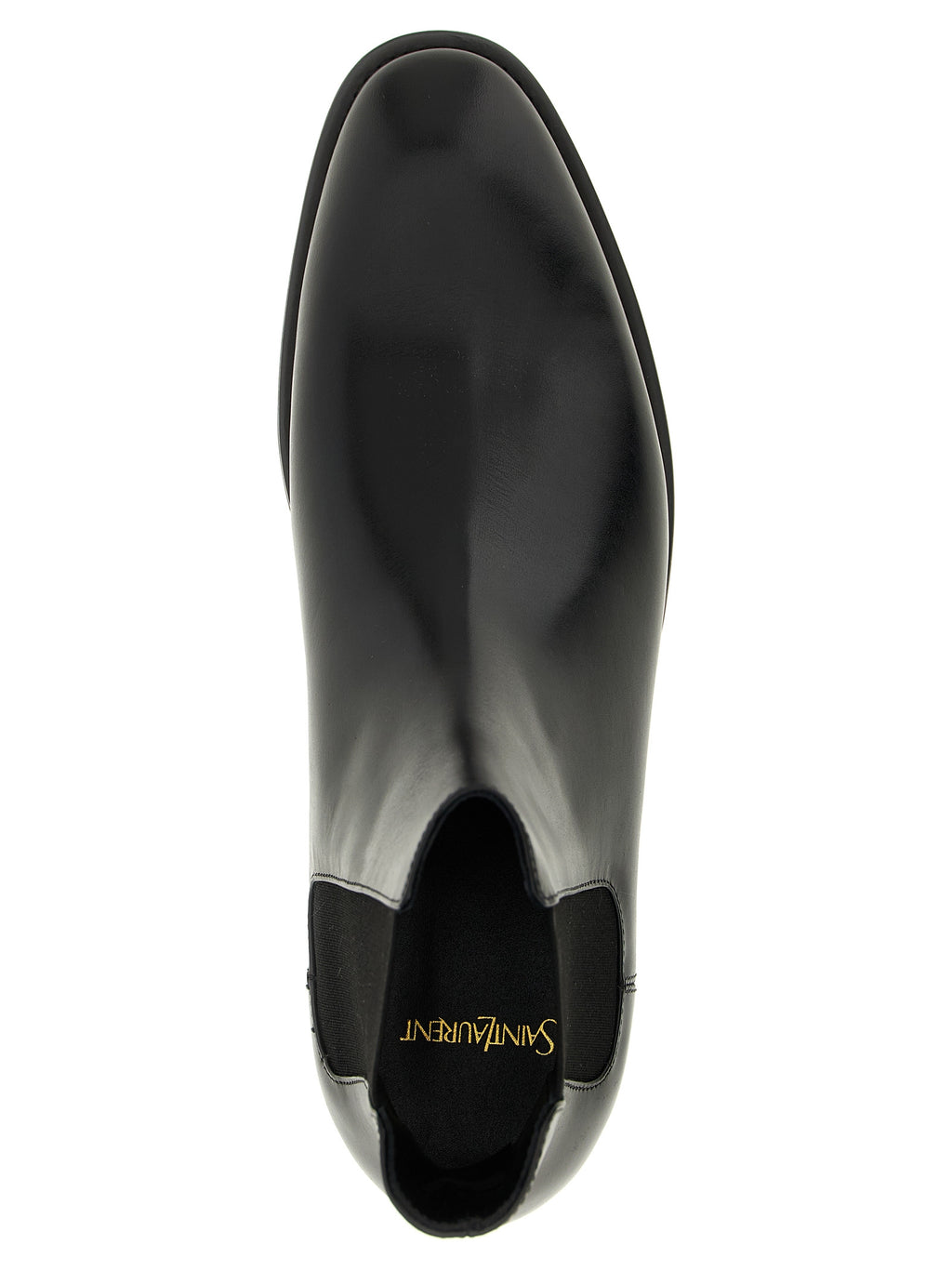 Saint Laurent Black Calfskin Chelsea Boots (Ref. SA323384) - Detail view