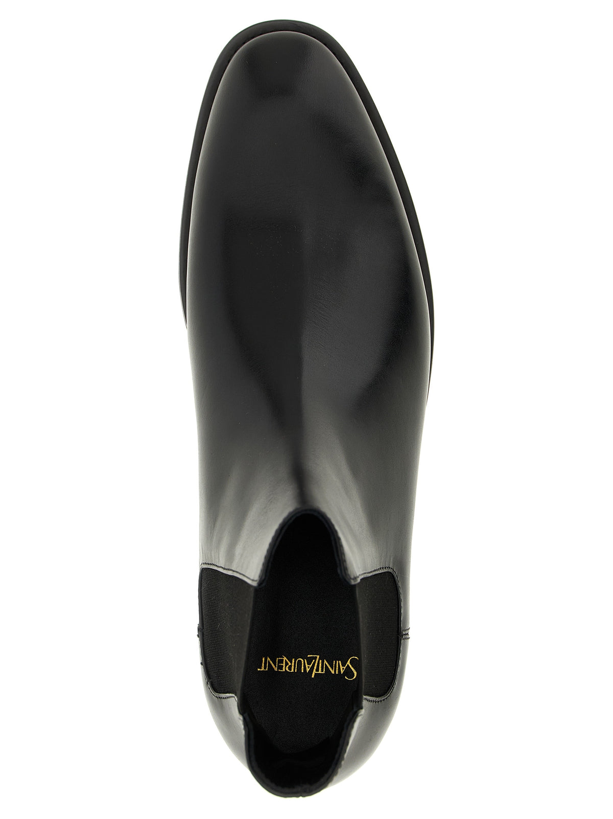 Saint Laurent Black Calfskin Chelsea Boots (Ref. SA323384) - Detail view