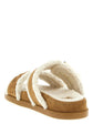 Fendi Beige Calfskin Slides - Back view