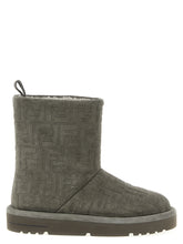 Fendi Gray Calfskin Ankle Boots - Front view
