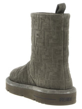 Fendi Gray Calfskin Ankle Boots - Back view