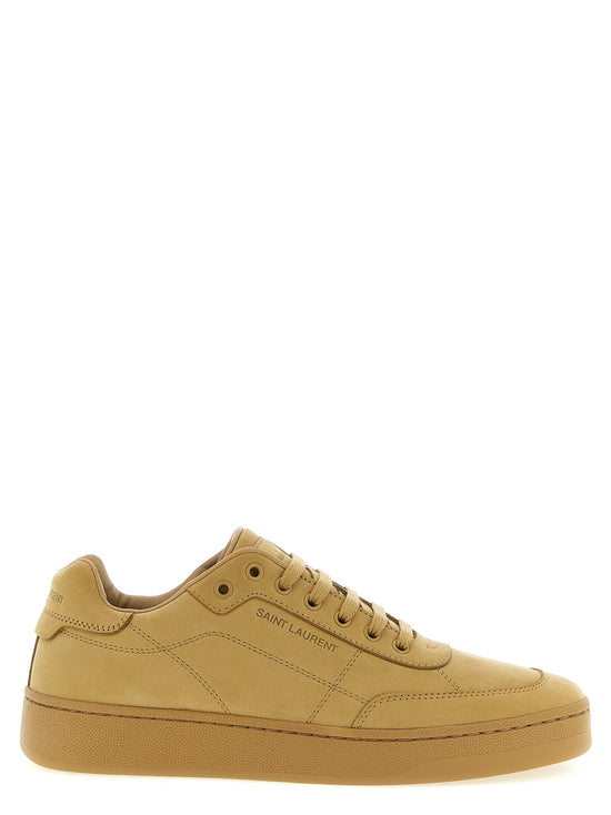 Saint Laurent Beige Calfskin Sneakers - Front view