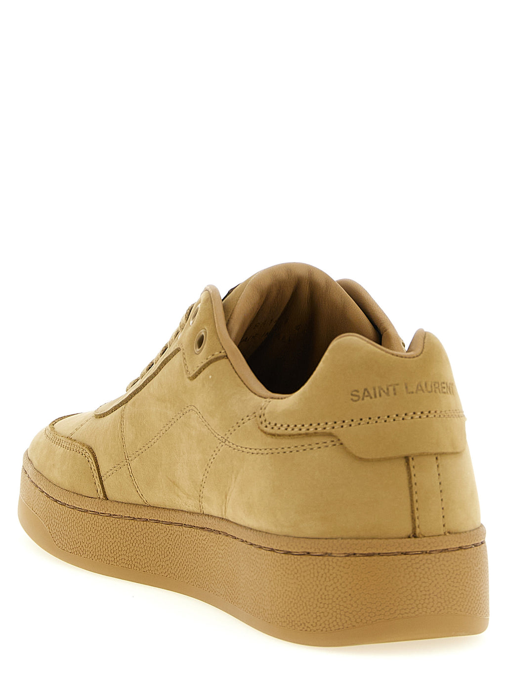 Saint Laurent Beige Calfskin Sneakers - Back view