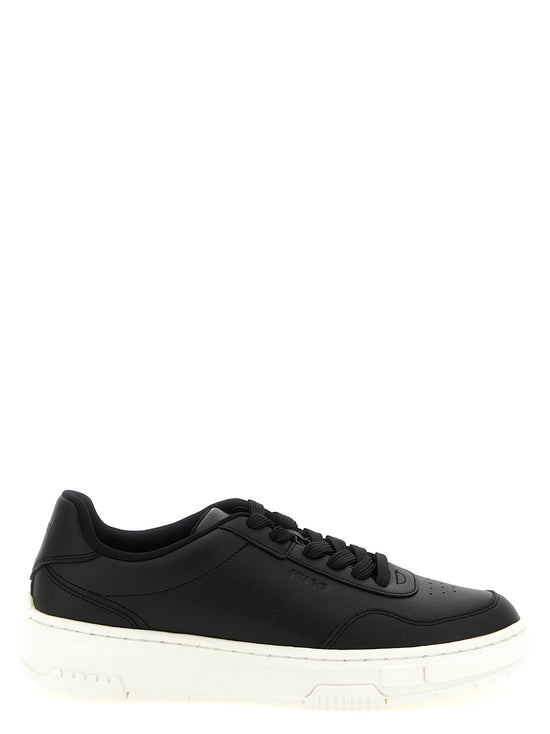 Hugo Boss Black Polyester Low Top Sneakers - Front view