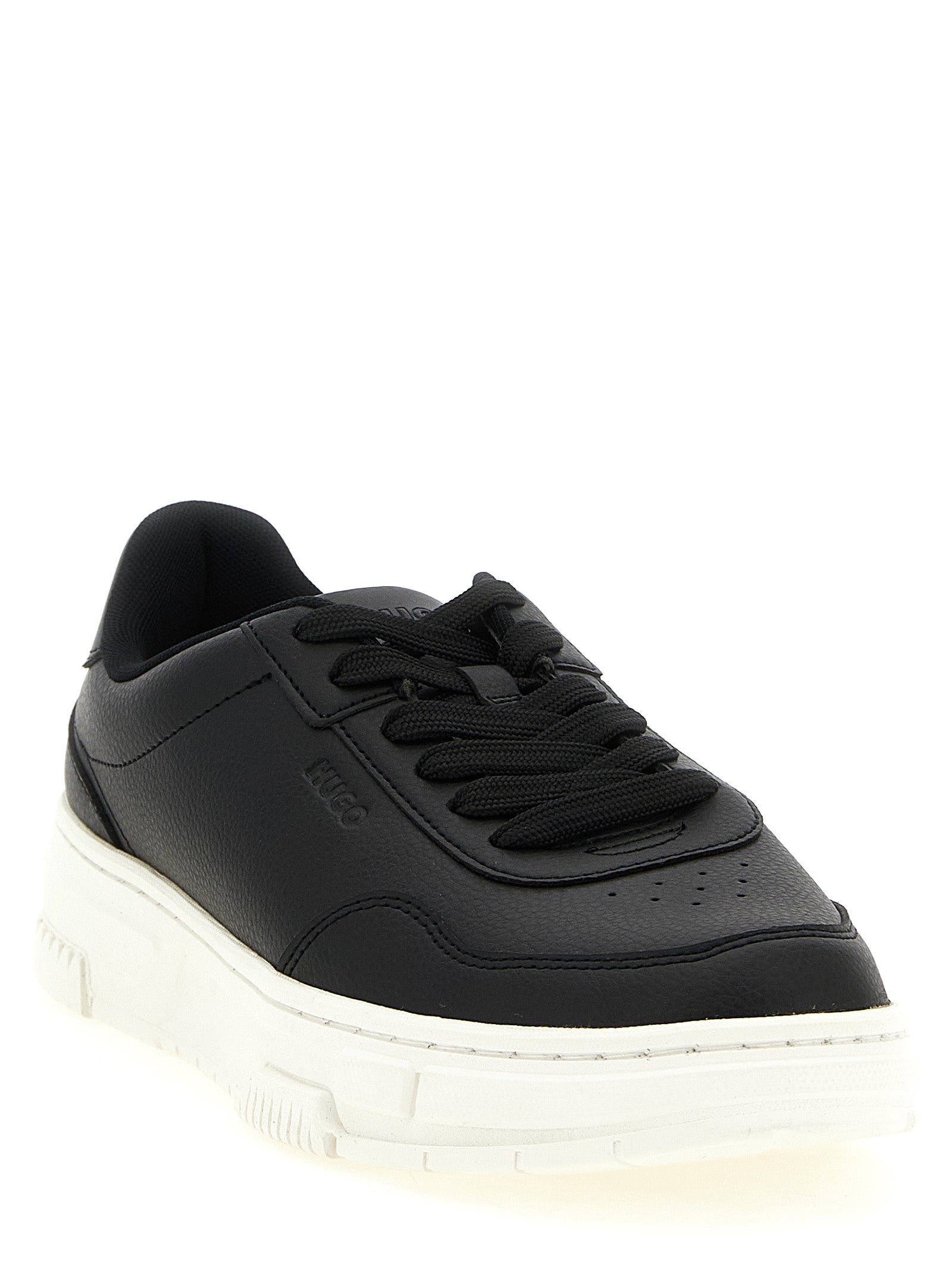 Hugo Boss Black Polyester Low Top Sneakers - Side view