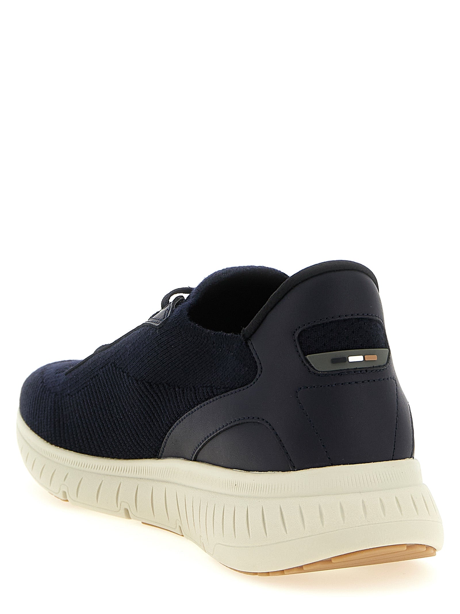 Hugo Boss Blue Cowhide Athletic Sneakers - Back view