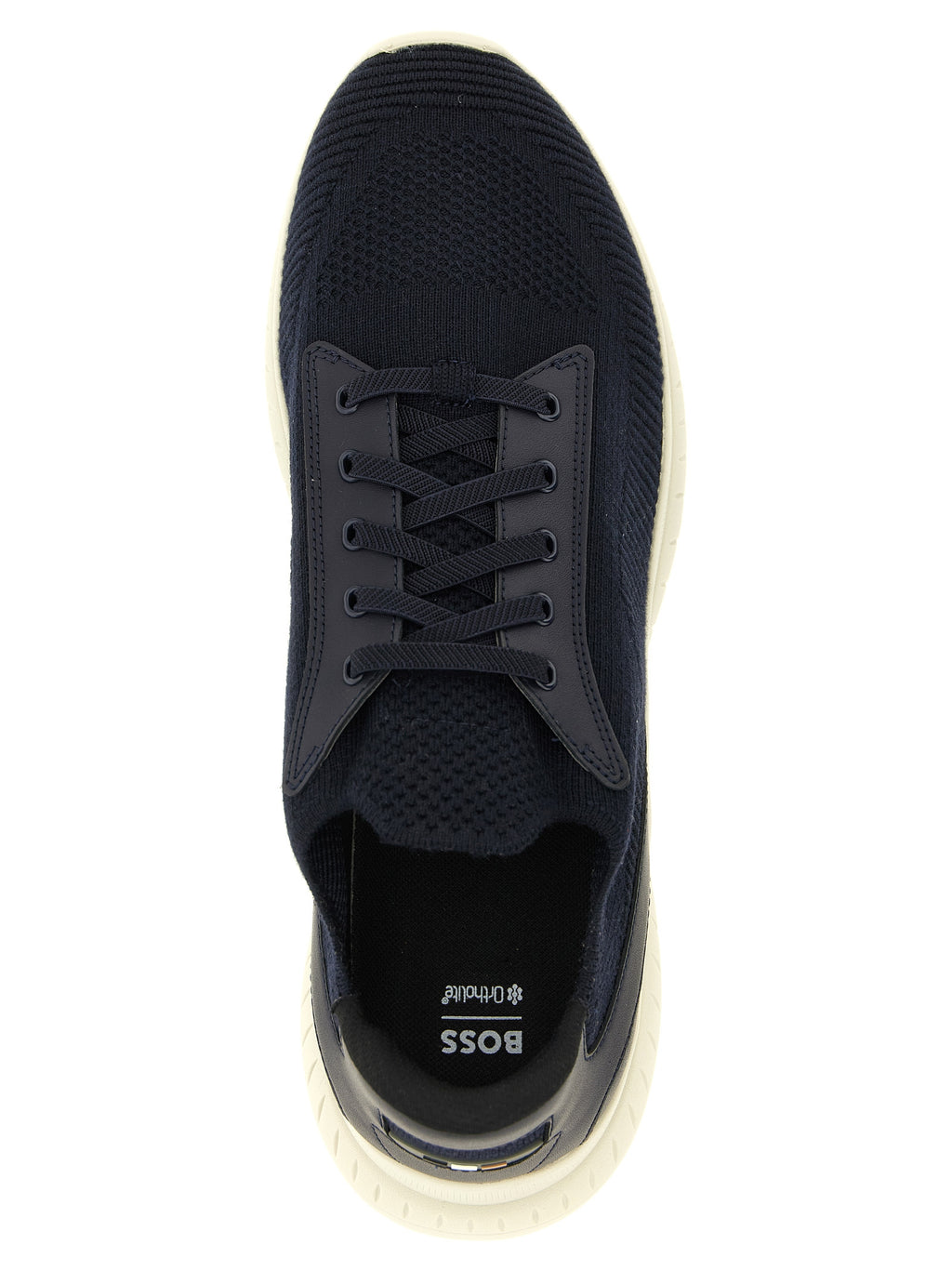Hugo Boss Blue Cowhide Athletic Sneakers - Detail view