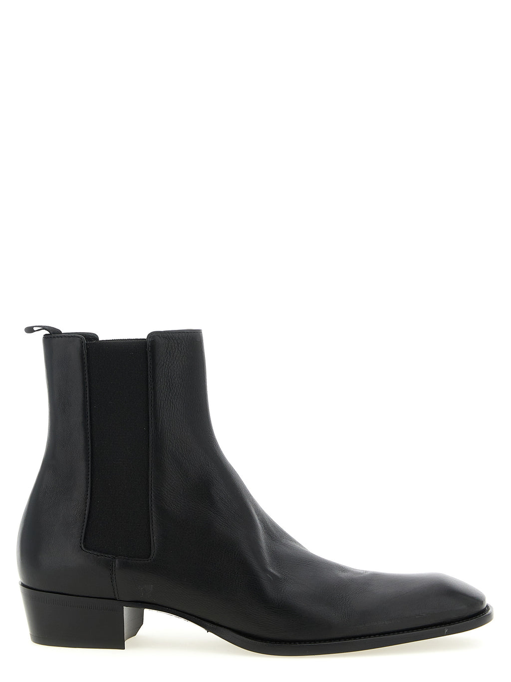 Saint Laurent Black Calfskin Chelsea Boots (Ref. SA333275) - Front view
