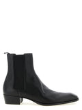 Saint Laurent Black Calfskin Chelsea Boots (Ref. SA333275) - Front view