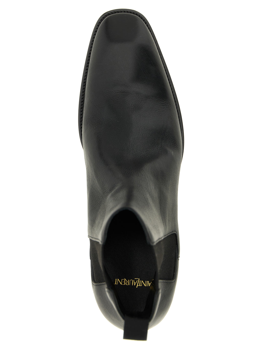Saint Laurent Black Calfskin Chelsea Boots (Ref. SA333275) - Detail view