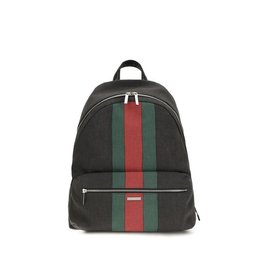 Gucci Black Fabric Backpack - Front view