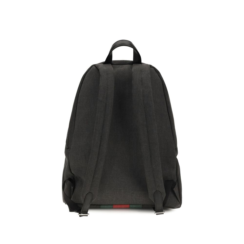 Gucci Black Fabric Backpack - Side view