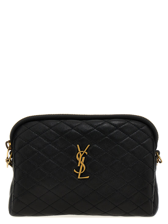 Saint Laurent Black Lamb Leather Crossbody Bag