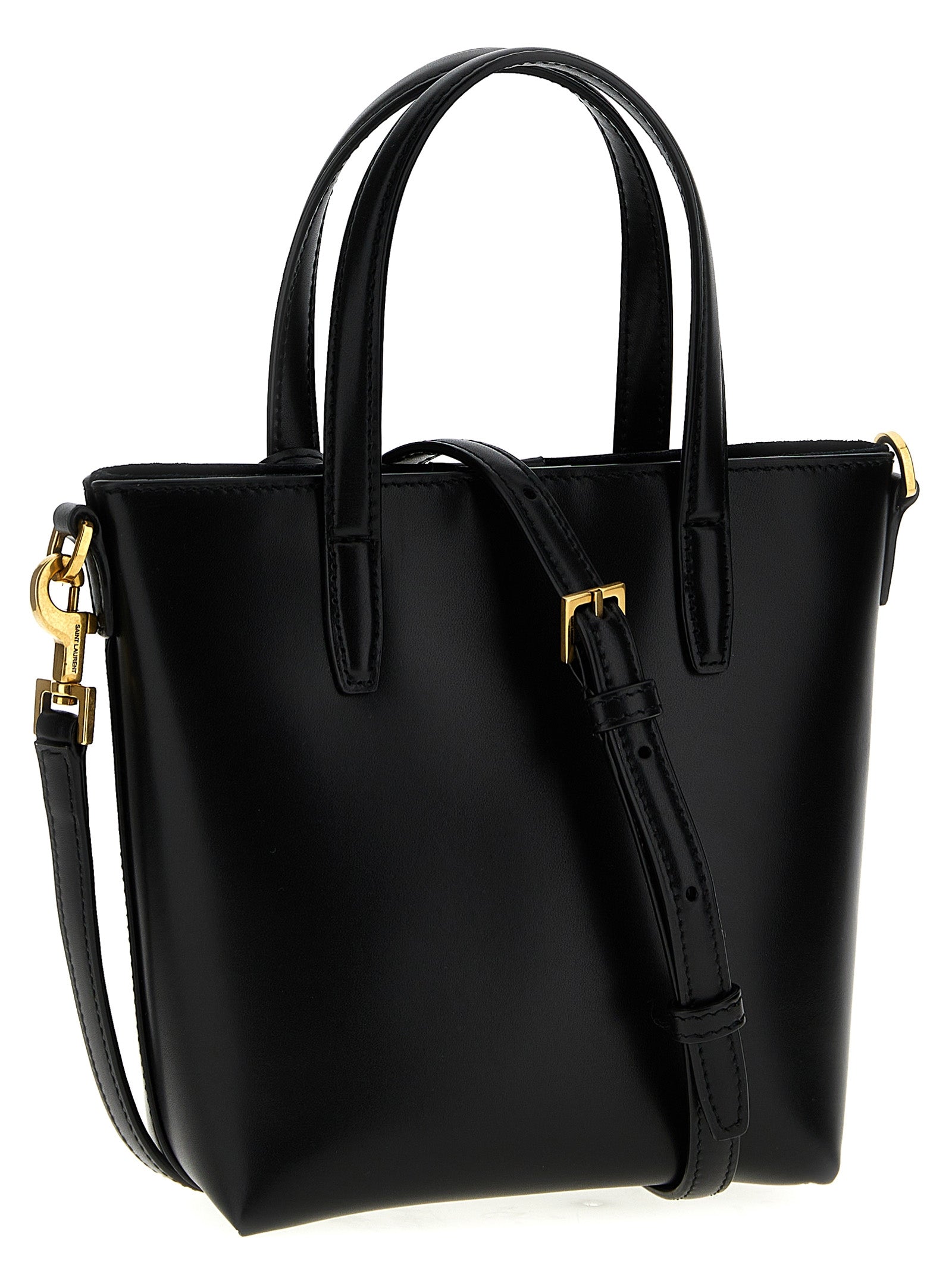 Saint Laurent Black Calfskin Tote Bag (Ref. SA287786BM) - Side view