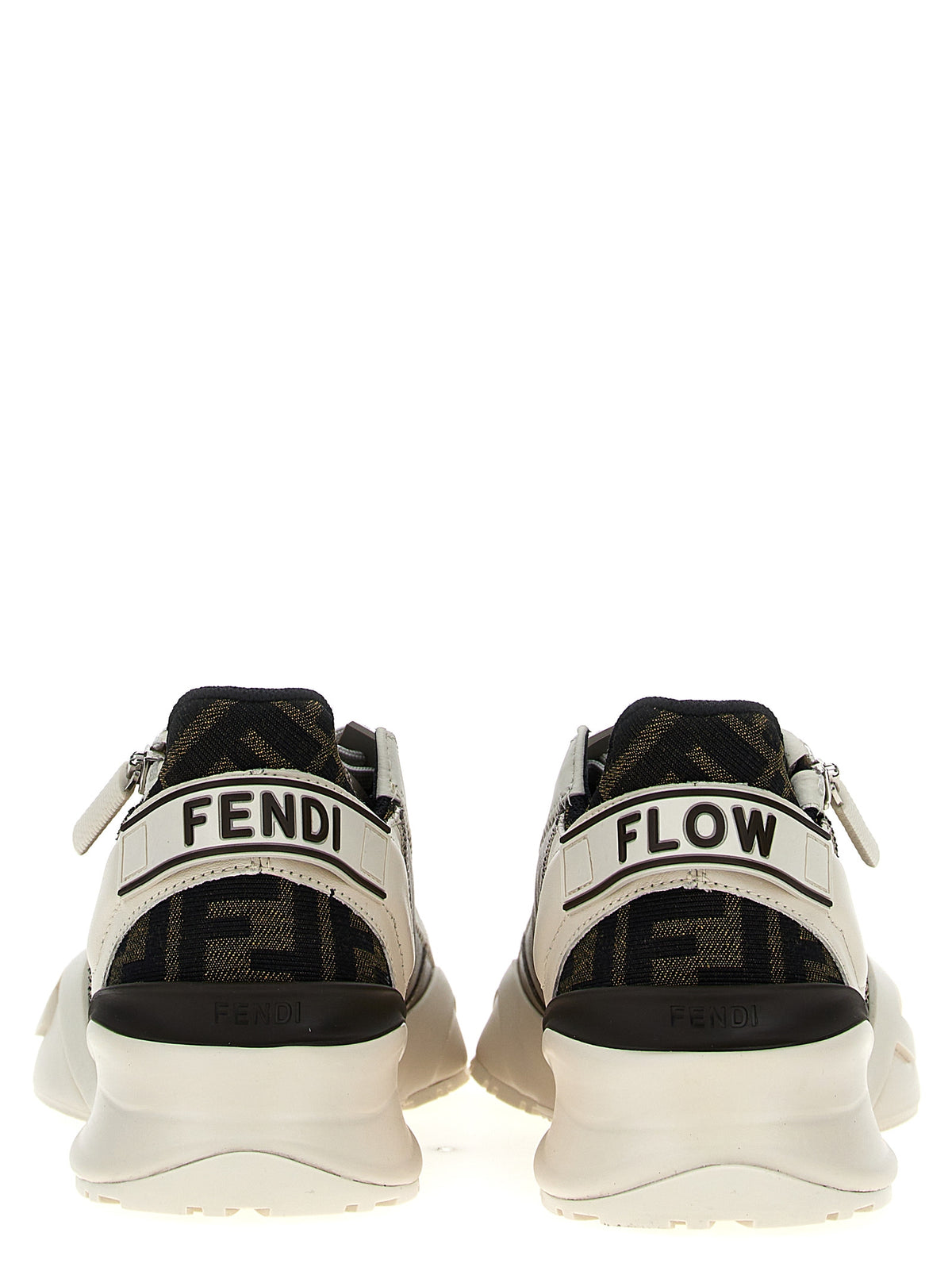 Fendi Multicolor Calf Leather Athletic Sneakers - Side view
