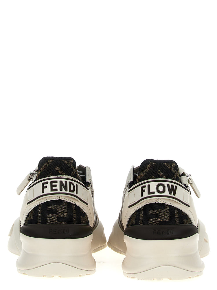 Fendi Multicolor Calf Leather Athletic Sneakers - Side view