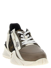 Fendi Multicolor Calf Leather Athletic Sneakers - Back view