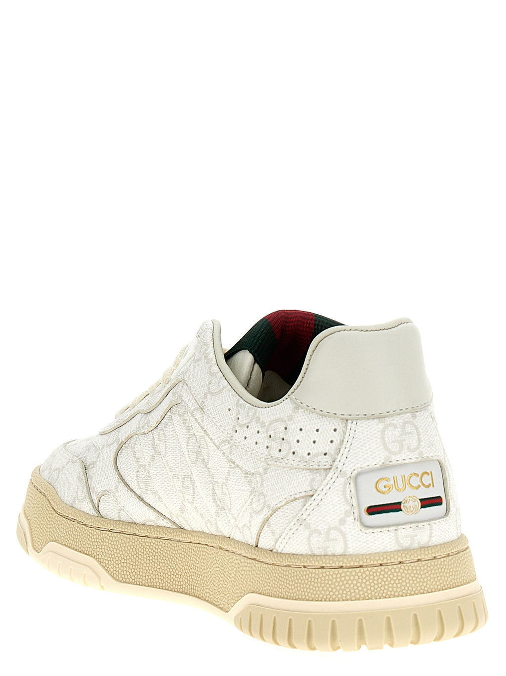 Gucci White Polyethylene Sneakers - Back view