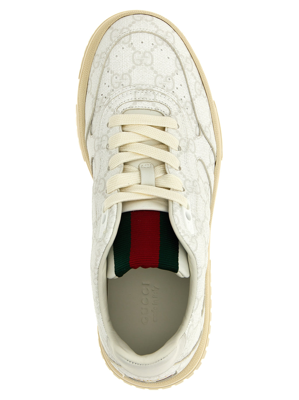 Gucci White Polyethylene Sneakers - Detail view