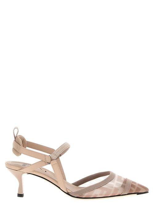 Fendi Multicolor Polyamide Mid Heel Pumps - Front view