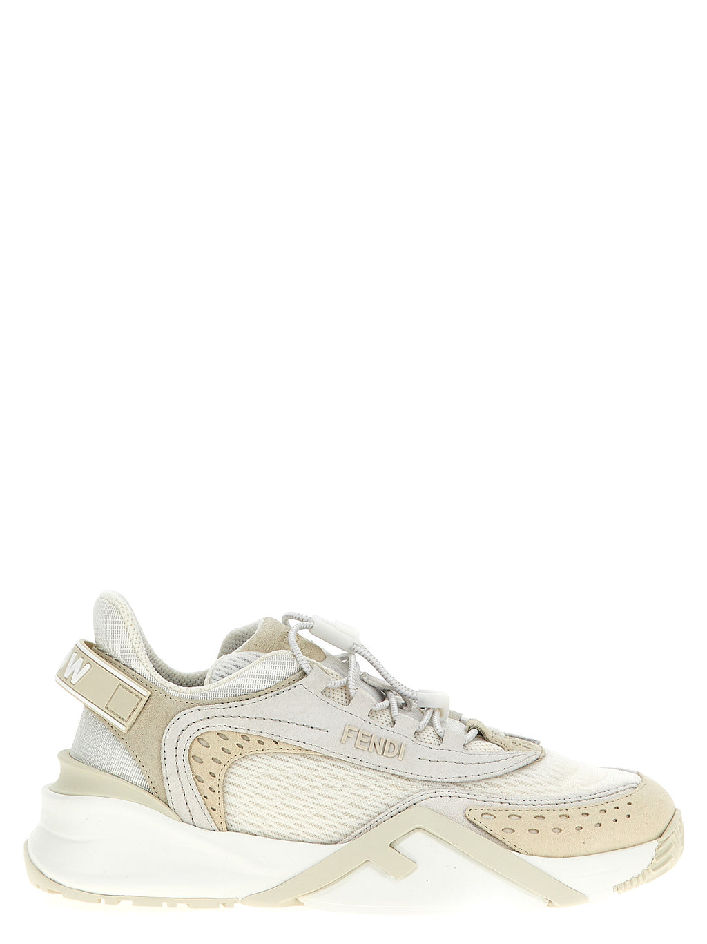 Fendi White Polyester Athletic Sneakers - Front view