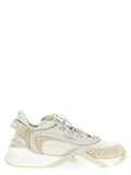 Fendi White Polyester Athletic Sneakers - Front view