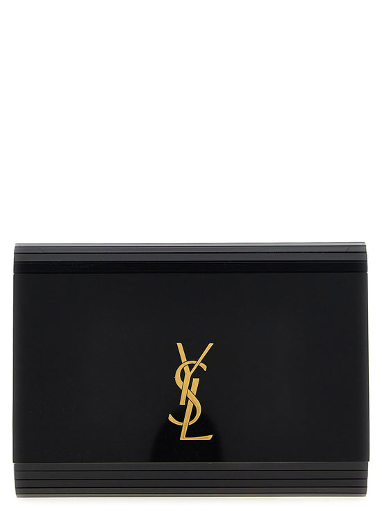 Saint Laurent Black Plexiglass Crossbody Bag - Front view